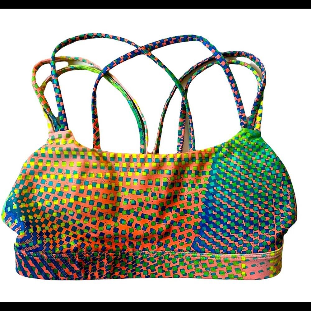 🆕 [GAP FIT] Multicolor Cross-back Sports Bra Sz: XS 🧡💛💚❤️💙💜